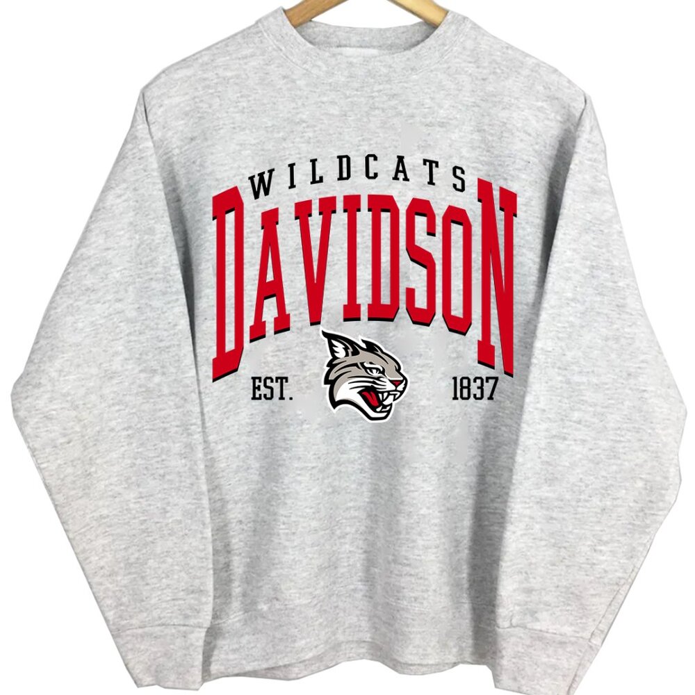 NCAA Davidson Wildcats Varsity Teams Shirt Sweatshirt Retro Sweater